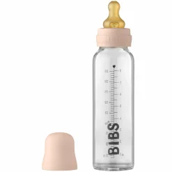 Glas-Flasche Baby Bottle Complete 225 ml + Latex-Trinksauger langsamer Nahrungsfluss - Blush