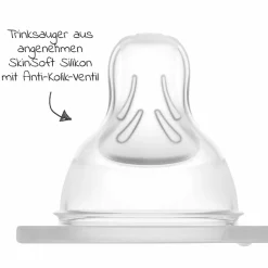 Glas-Flasche 2er Pack Feel Good 260 ml - Silikon Gr. 1 - Vogel & Eichhörnchen