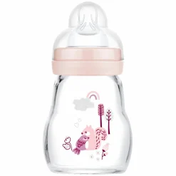 Glas-Flasche Feel Good 170 ml - Silikon Gr. 1 - Vogel & Eichhörnchen