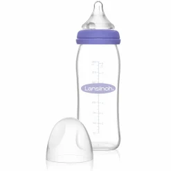 Glas-Flasche 240ml mit NaturalWave® Trinksauger Gr. M