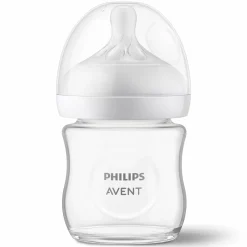 Glas-Flasche Natural Response 120ml + Silikon-Sauger 0M+