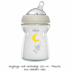 Glas-Flasche Naturalfeeling 250 ml + Silikon-Trinksauger