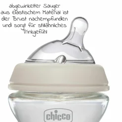 Glas-Flasche Naturalfeeling 250 ml + Silikon-Trinksauger