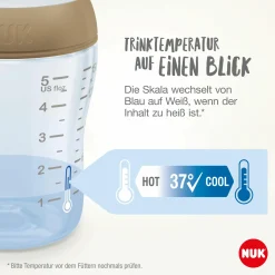 Glas-Flasche Perfect Match 230 ml + Silikon-Sauger Gr. M - Regenbogen - Weiß
