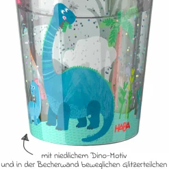 Glitzerbecher 150 ml - Dino