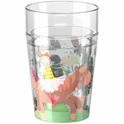 Glitzerbecher 150 ml - Prinzessin & Pferd
