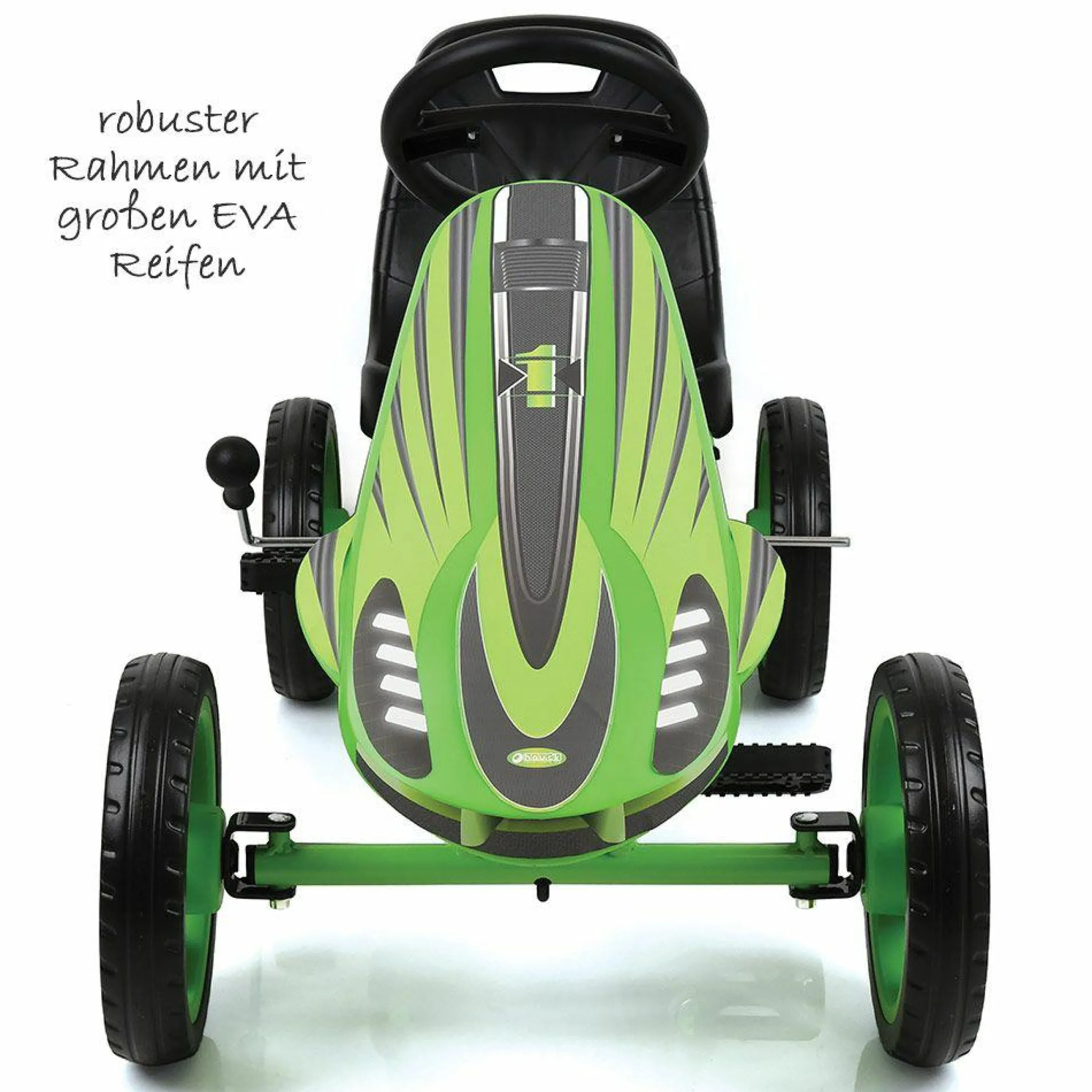 Gokart & Tretauto Speedster mit verstellbarem Schalensitz (4-8 Jahre) - Green