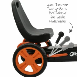 Gokart & Tretauto Speedster mit verstellbarem Schalensitz (4-8 Jahre) - Orange
