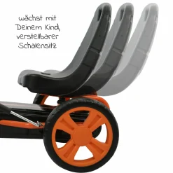 Gokart & Tretauto Speedster mit verstellbarem Schalensitz (4-8 Jahre) - Orange