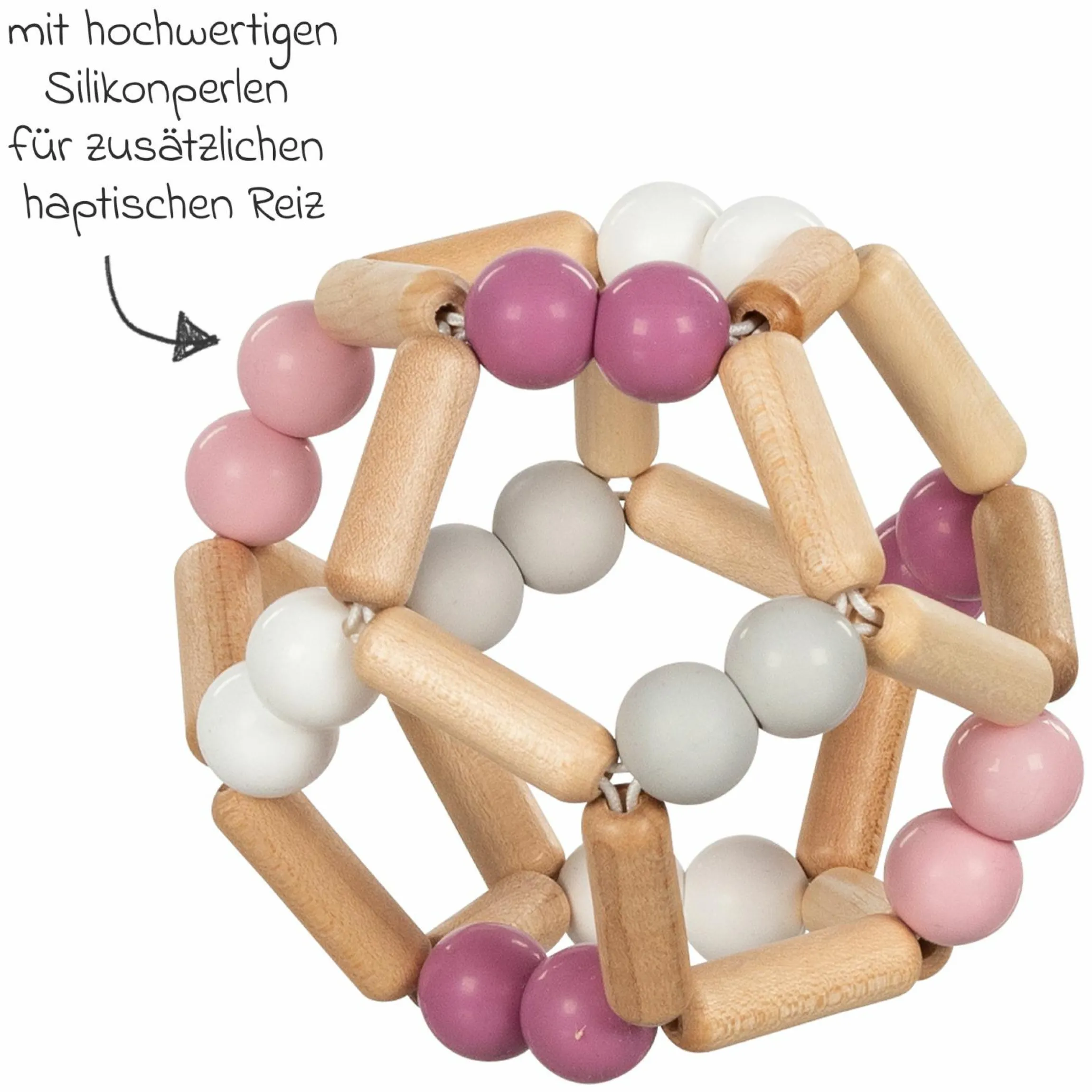Greifling Elastikball - Rosa