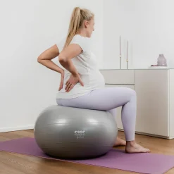 Gymnastikball Mama belastbar bis 120 kg inkl. Luftpumpe - Grau - Kollektion 2024
