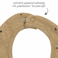 Halstuch / Bandana-Lätzchen 2er Pack - Rib Mini Spot - Toffee Melange