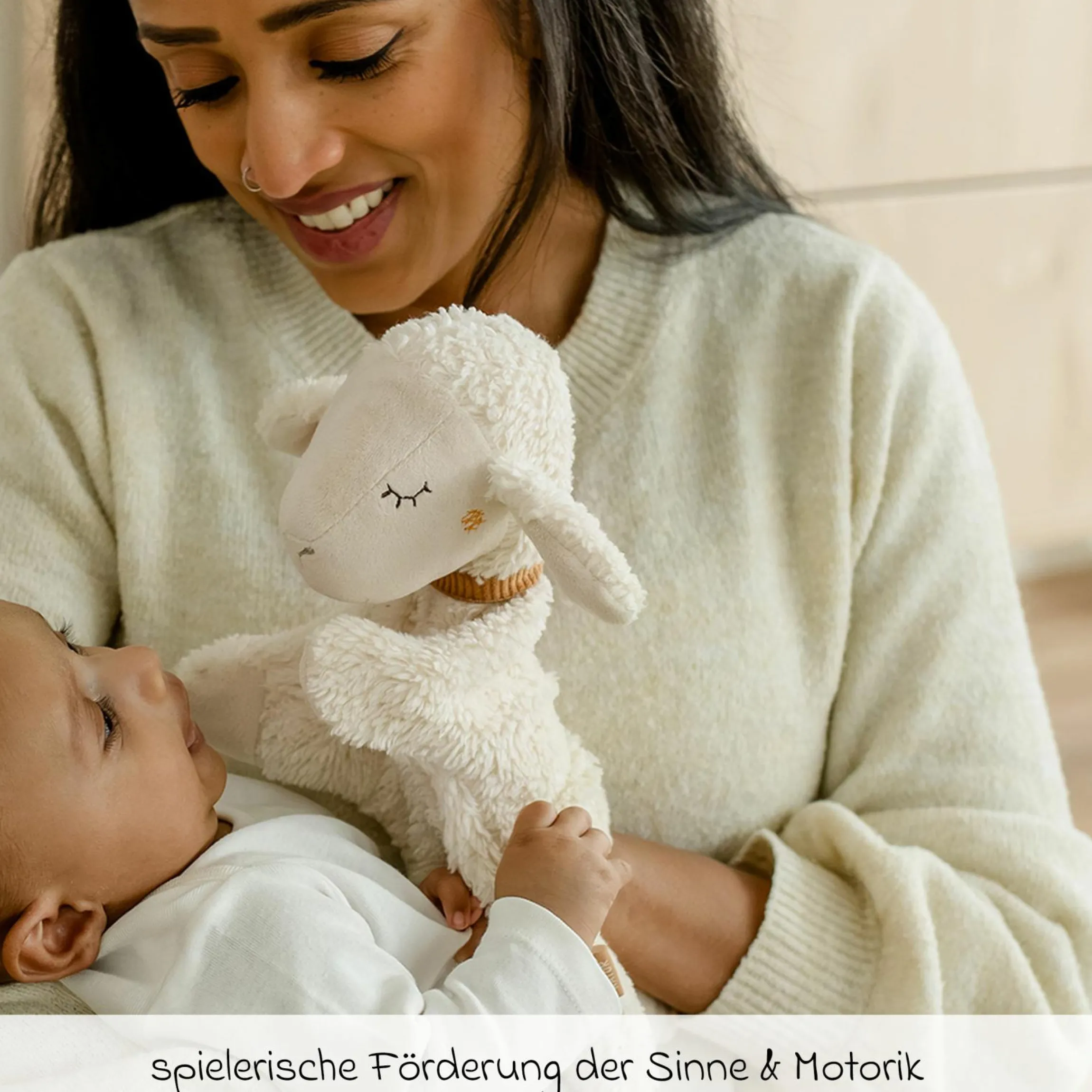 Handpuppe / Kuscheltier NATUR - Schaf