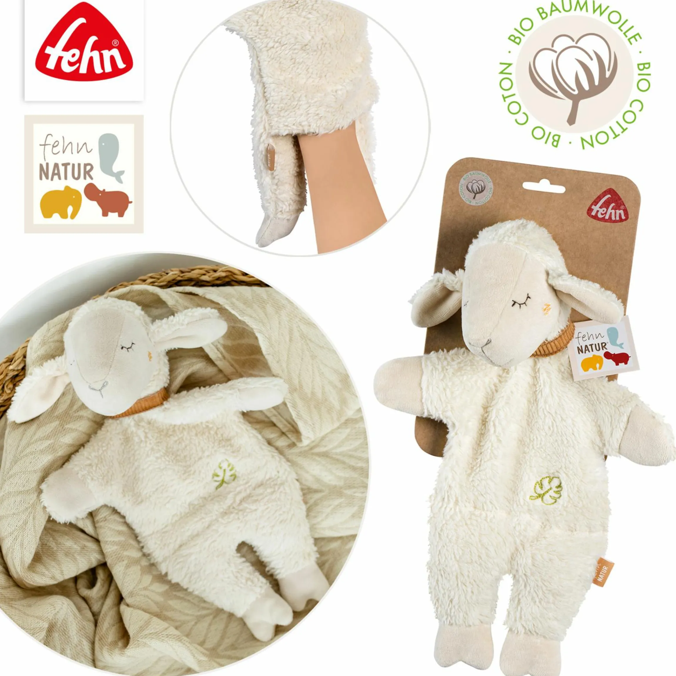 Handpuppe / Kuscheltier NATUR - Schaf
