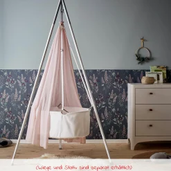 Himmel aus Baumwoll-Voile für Wiege Classic - Dusty Rose