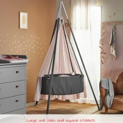 Himmel aus Baumwoll-Voile für Wiege Classic - Dusty Rose