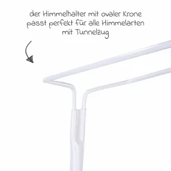 Himmelstange mit Standfuß Franz 160 cm - Weiß