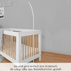 Himmelstange mit Standfuß Höhe 150 cm / 32 cm Ø - Weiß