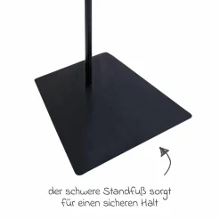 Himmelstange mit Standfuß Franz 160 cm - Schwarz