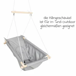 Hängesitz mit Schrittgurt und Liegepolster bis 30 kg belastbar - Taupe - Kollektion 2025