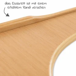Hochstuhl Alpha Move - mit Essbrett und Rollen - Natur