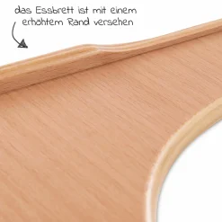 Hochstuhl Alpha Move Natur - im Sparset inkl. Essbrett, Sitzkissen Deluxe Beige und 2x Silikonteller