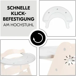 Hochstuhl Alpha Plus Black - im Sparset inkl. Sitzkissen + Play Tray Basis + Spielzeug Play Moving mit Motorikschleife