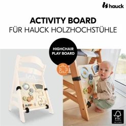 Hochstuhl Alpha Plus Black - im Sparset inkl. Sitzkissen + Motorik-Spielbrett Play Board