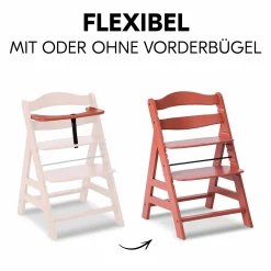 Hochstuhl Alpha Plus Cork - im Sparset inkl. Holz-Essbrett + Sitzkissen - Charcoal