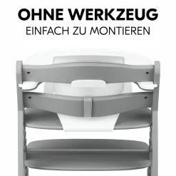 Hochstuhl Alpha Plus Grey - im Sparset inkl. Baby Seat + Baby Seatpad + Click Tray