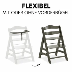 Hochstuhl Alpha Plus Select - Charcoal / Dunkelgrau