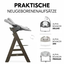 Hochstuhl Alpha Plus Select - Charcoal / Dunkelgrau