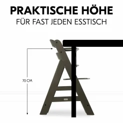 Hochstuhl Alpha Plus Select - Charcoal / Dunkelgrau