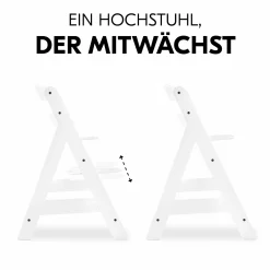 Hochstuhl Alpha Plus White im Sparset - inkl. Sitzkissen + Play Tray Basis + Spielzeug Play Planting mit Motorikbrett Flowers