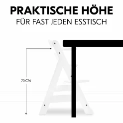 Hochstuhl Alpha Plus White im Sparset - inkl. Sitzkissen + Play Tray Basis + Spielzeug Play Planting mit Motorikbrett Flowers