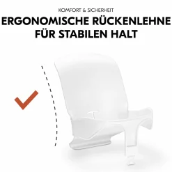 Hochstuhl Arketa Beech Whitewashed Mint - im Sparset inkl. Baby Seat und Sitzpolster - Dark Grey