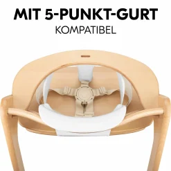 Hochstuhl Arketa Beech Whitewashed Mint - im Sparset inkl. Baby Seat und Sitzpolster - Dark Grey