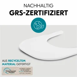Hochstuhl Arketa Beech Whitewashed Mint - im Sparset inkl. Click Tray und Sitzkissen - Charcoal