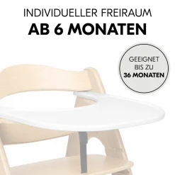 Hochstuhl Arketa Beech Whitewashed Mint - im Sparset inkl. Click Tray und Sitzkissen - Charcoal