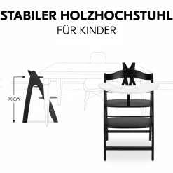 Hochstuhl Arketa inkl. Play Tray Basis - Beech Blackwashed