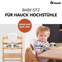 Hochstuhl Arketa Oak - im Sparset inkl. Baby Seat und Sitzpolster - Dark Grey