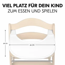 Hochstuhl Arketa Oak - im Sparset inkl. Click Tray und Sitzkissen - Charcoal