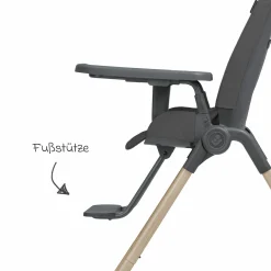 Hochstuhl Ava Beyond Eco Care ab Geburt - 3 Jahre nur 6 kg schwer mit Liegeposition und Tablett - Graphite - Kollektion 2025
