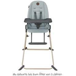 Hochstuhl Ava Beyond Eco Care ab Geburt - 3 Jahre nur 6 kg schwer mit Liegeposition und Tablett - Grey - Kollektion 2025