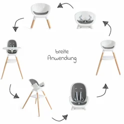 Hochstuhl Chestnut ab Geburt - 6 Jahre auch als Kinderstuhl nutzbar - Shadow - Kollektion 2025
