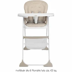 Hochstuhl Mimzy Snacker ab 6 Monate nutzbar klein faltbar nur 6,3 kg leicht - Taupe - Kollektion 2025
