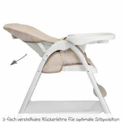 Hochstuhl Mimzy Snacker ab 6 Monate nutzbar klein faltbar nur 6,3 kg leicht - Taupe - Kollektion 2025