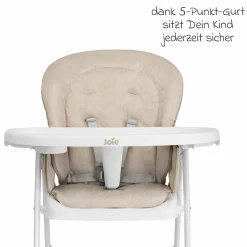 Hochstuhl Mimzy Snacker ab 6 Monate nutzbar klein faltbar nur 6,3 kg leicht - Taupe - Kollektion 2025
