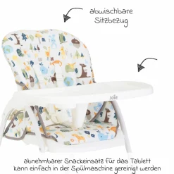 Hochstuhl Mimzy Snacker ab 6 Monate nutzbar klein faltbar nur 6,3 kg leicht - Alphabet - Kollektion 2025