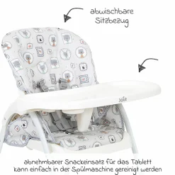 Hochstuhl Mimzy Snacker ab 6 Monate nutzbar klein faltbar nur 6,3 kg leicht - Portrait